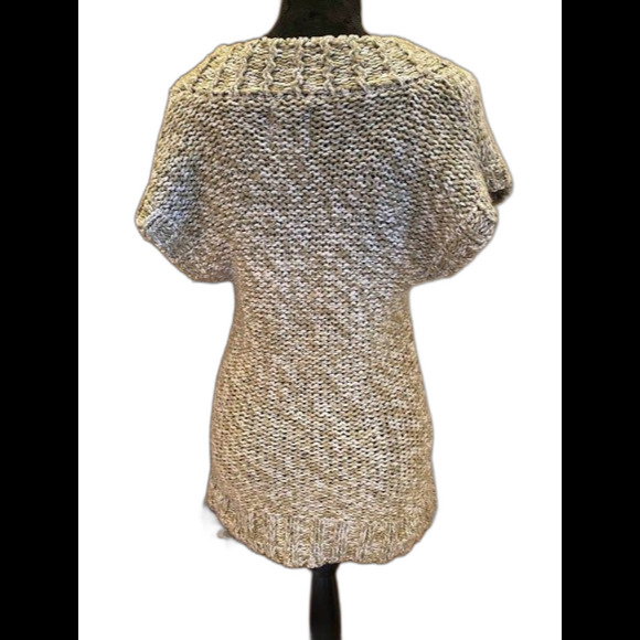 New York "At Last" Variegated Brown Cream and White Sweater Vest Boho Size Large - Picture 2 of 8